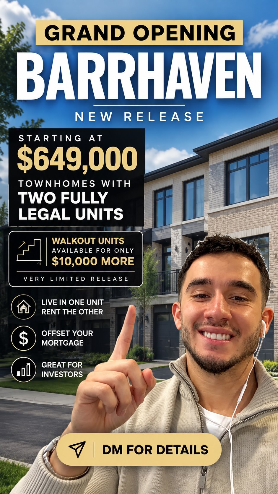 This Saturday 🚨

A brand new release is opening in Barrhaven with 2-unit townho